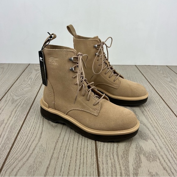 Sorel Women's Hi-Line Lace Boot US6.5 Canoe / Tawny Buff $185 - Picture 1 of 8